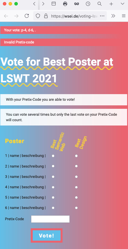 LSWT Voting-App: Color- and Typo-Design LSWT Voting-App: Color- and Typo-Design