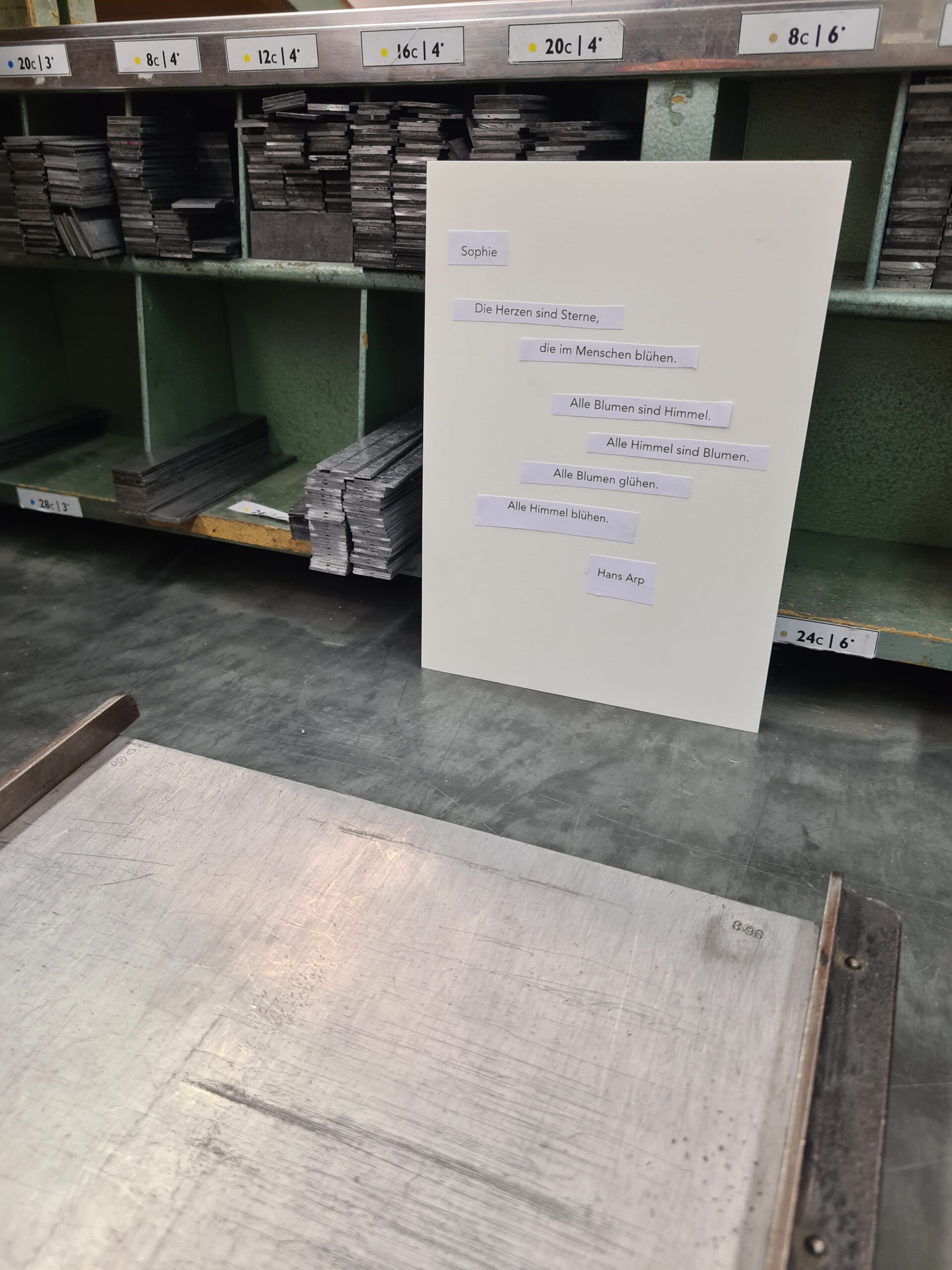 Workshop Druck-dich-aus, im Museum für Druckkunst, Konzept.