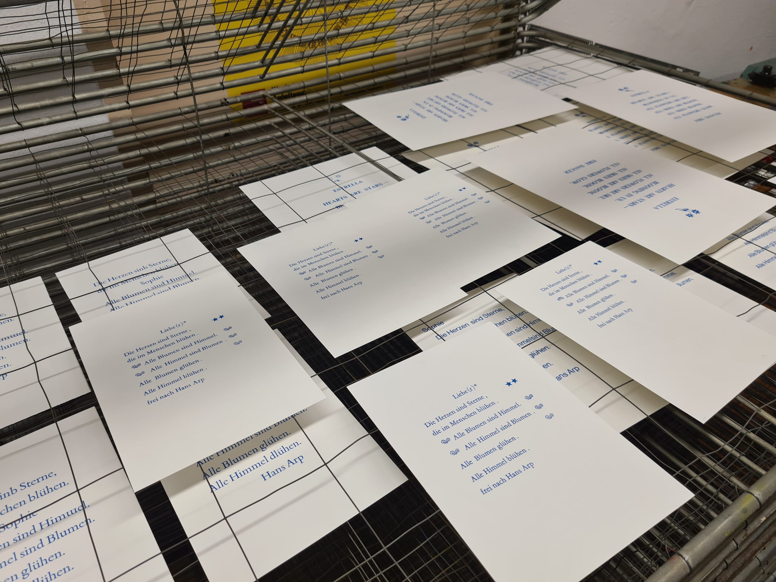 Workshop Druck-dich-aus, im Museum für Druckkunst, Trocknerregal