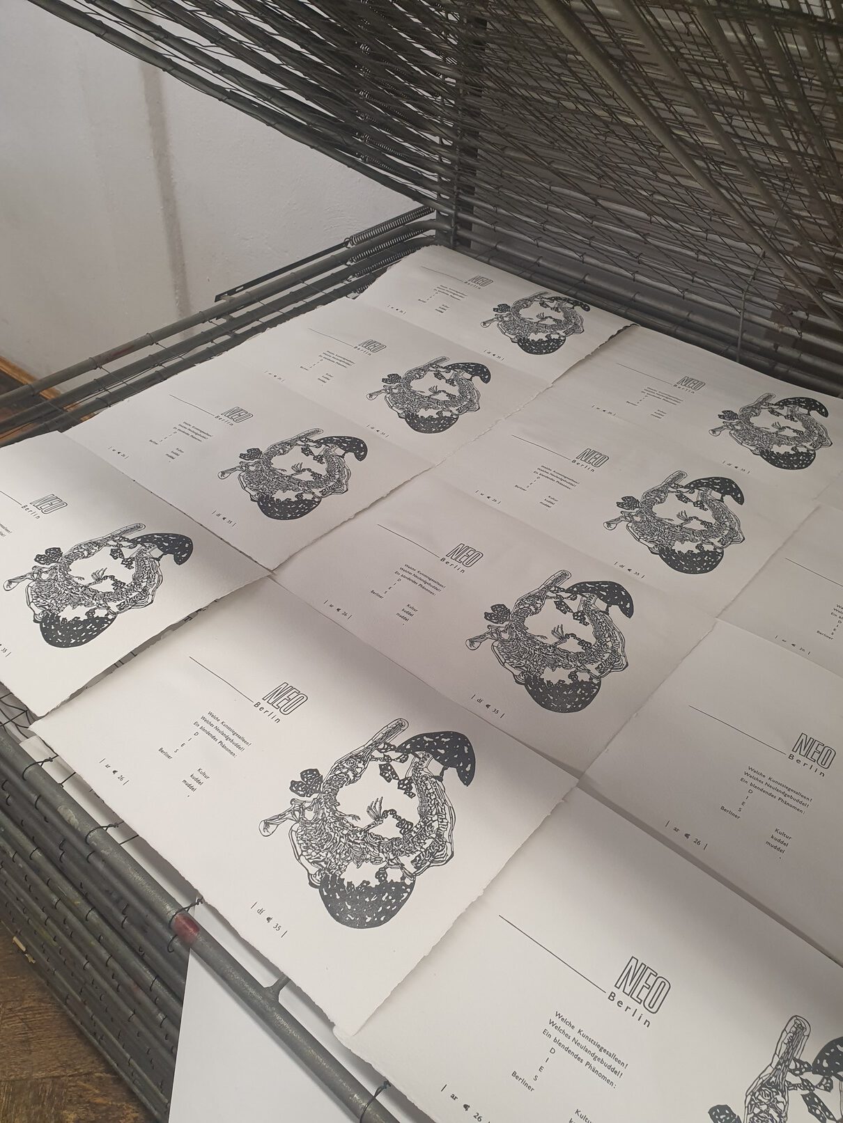 Trockenständer für gedruckte Bogen Papier